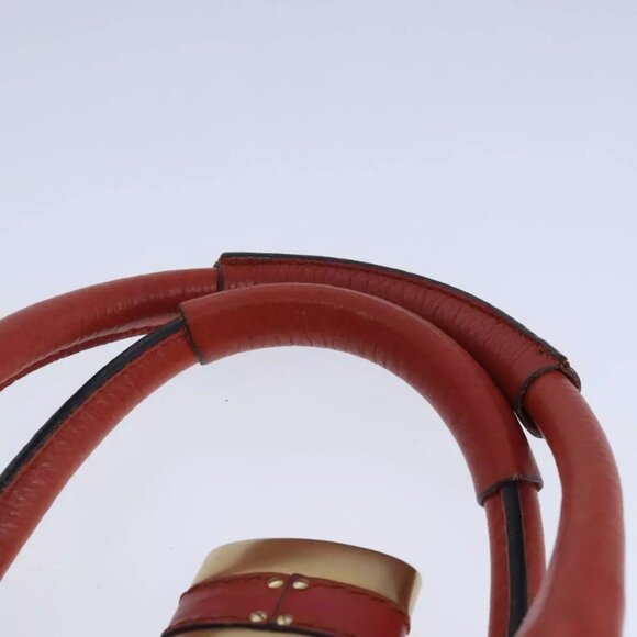 Chloe Paddington Hand Bag Leather Red Gold Silver Auth - Picture 11 of 16